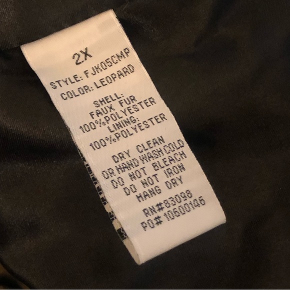NWT! Gorgeous Cavilini Leopard Fur Swing Coat 2X - Picture 9 of 11